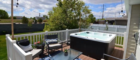 Hot tub and patio