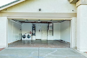 Attached 2 car garage with washer & dryer 