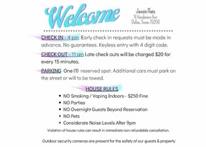 Please ask all questions prior to making a reservation. New guests must register a valid ID with photo verification. 