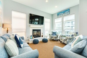 Have family movie nights after long days in the sun