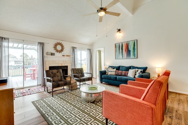 Wall of windows brighten up the living area