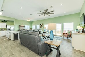 Relax with the group in the open living area