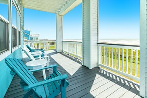 Panoramic Gulf views from the Main level covered deck