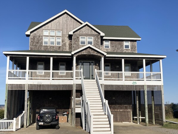 Beautiful home with elevator right on the water