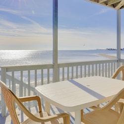 First floor deck on the back of the house