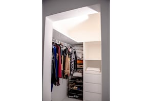 Well-designed walk-in closet