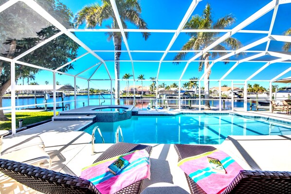 Sun Bathing by the Pool