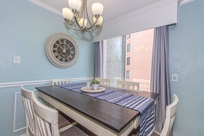 Plenty of room for dinners or games around the table 
