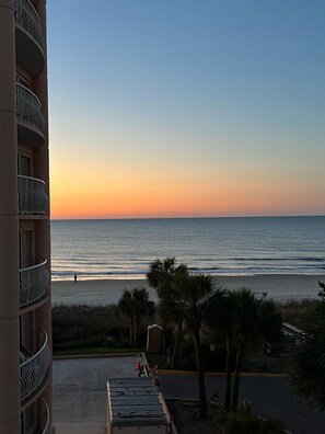 Beautiful sunrise from the balcony 