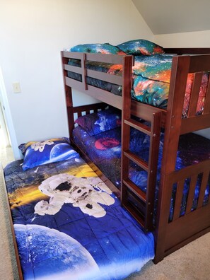 Galaxy Room Double Bunk Bed (full) and Trundle (twin) - Upstairs