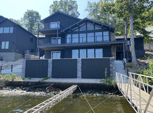 View of house from lake/dock