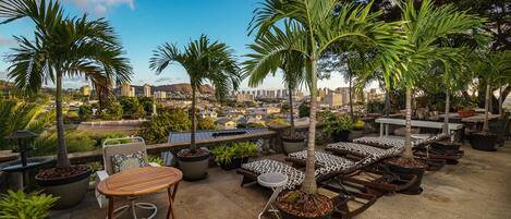 From 800 sq. ft. lanai looking towards downtown Honolulu just 10 minutes away 