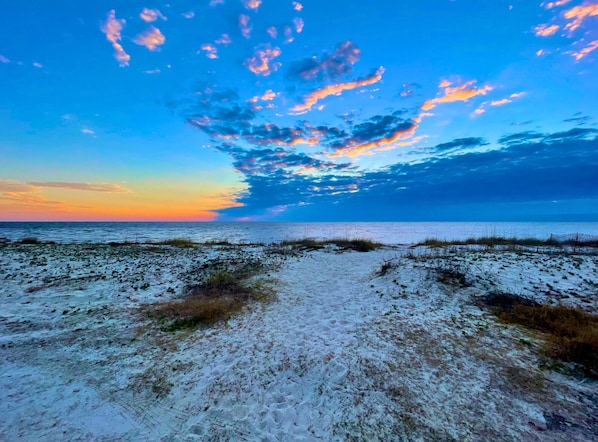 Enjoy an Unfiltered Sunrise just outside the Front Door of Seacluded Paradise