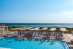 Enjoy free access to the gulf front Watercolor Beach Club during your stay at Sea Esta!