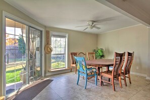 Dining Room | Single-Story Home | Access to Private Yard | Free WiFi