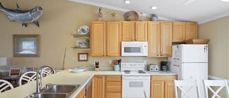 Fully stocked kitchen