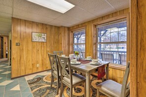 Dining Room | 1st-Floor Unit of House | Another Vacation Rental On-Site