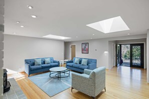 Comfortable Living Room w/Fireplace and Valley Views