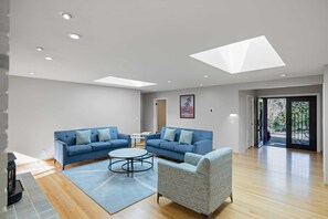 Comfortable Living Room w/Fireplace and Valley Views