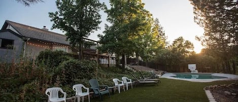 Backyard Grass Area & Pool