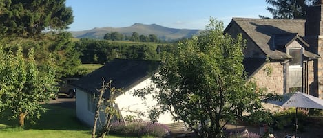 View of Brecon Beacons from the orchard behind the house
