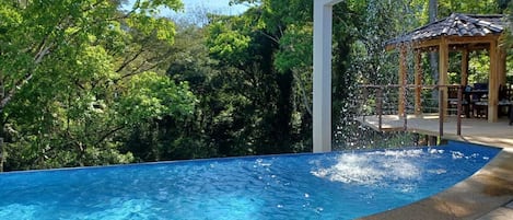 Infinity pool and waterfall