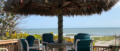 Our Direct Ocean Tiki Hut is a special place !
