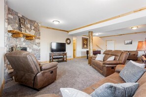 Relax in the low level family room