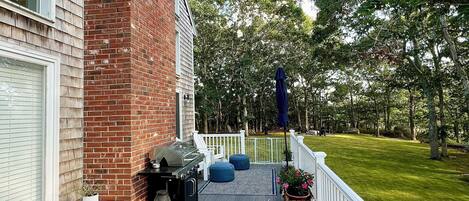 Looking out to the state forest and your own personal access from the yard.