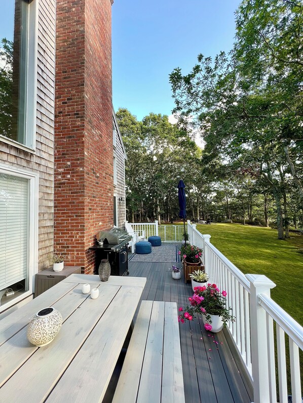 Looking out to the state forest and your own personal access from the yard.