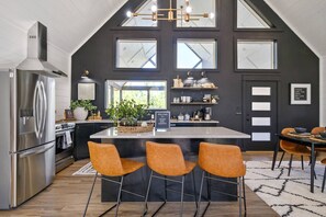 Bright, open, modern & fully stocked kitchen with luxury details and everything you need for a seamless, elevated experience and memorable getaway!