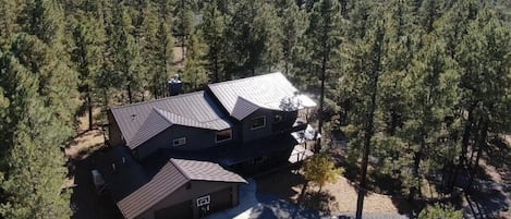 BEAUTIFUL ARIEL VIEW OF CABIN ON 3 ACRES!!