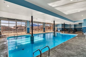 Year round swimming in the neighborhood indoor pool just across the street!