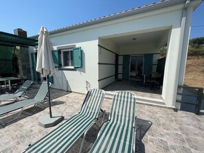 Lots of shaded area around the patio