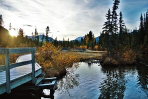 Beautiful Policeman's Creek boardwalk is just steps from the rear of this lovely condo