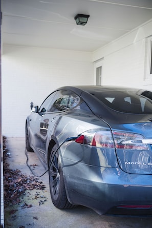 Carport with EV plug-in access