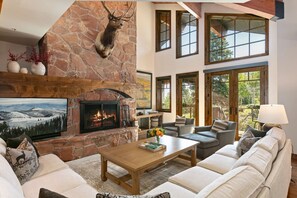 Fireplace, Indoors, Furniture, Living Room, Home Decor