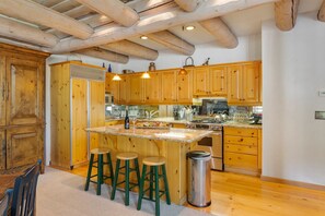 Indoors, Kitchen, Hardwood, Kitchen Island, Furniture