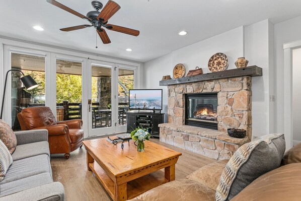 Fireplace, Indoors, Home Decor, Table, Furniture