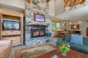 Fireplace, Indoors, Home Decor, Living Room, Furniture