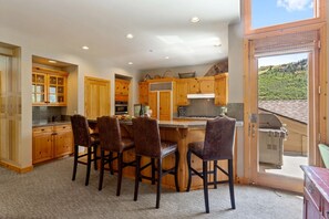 Indoors, Kitchen, Dining Room, Dining Table, Table