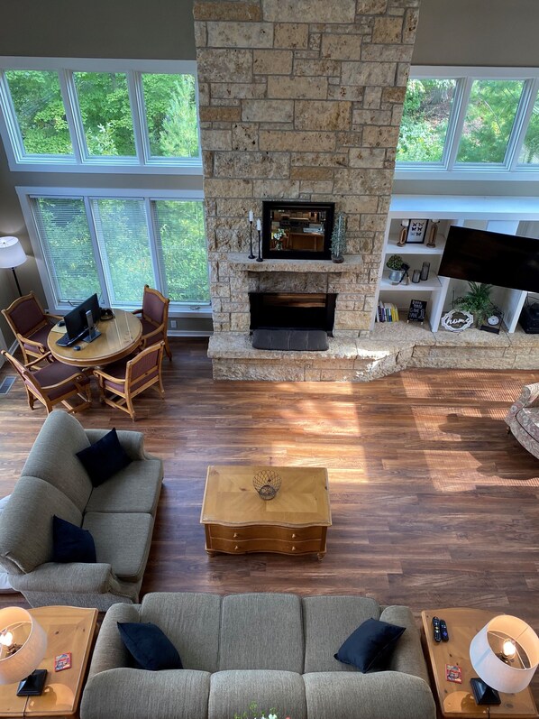 Family room, loft view