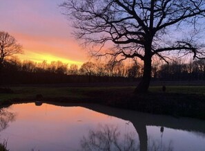 SUNSET FROM THE DECKING OF MARBLE COTTAGE