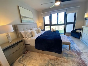 Master bedroom. Relax in our cozy bedroom with a luxurious bed