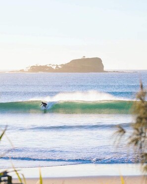Mudjimba beach on a great surf day