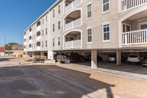 Overview of our Condo Building - We are the end first floor unit on the far left of the building.