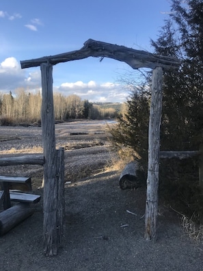 One of 2 river accesses on the property.