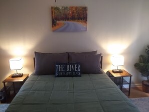 Queen bed upstairs