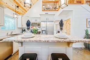 Fabulous updated kitchen with modern appliances and ample counter space.