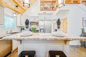 Fabulous updated kitchen with modern appliances and ample counter space.